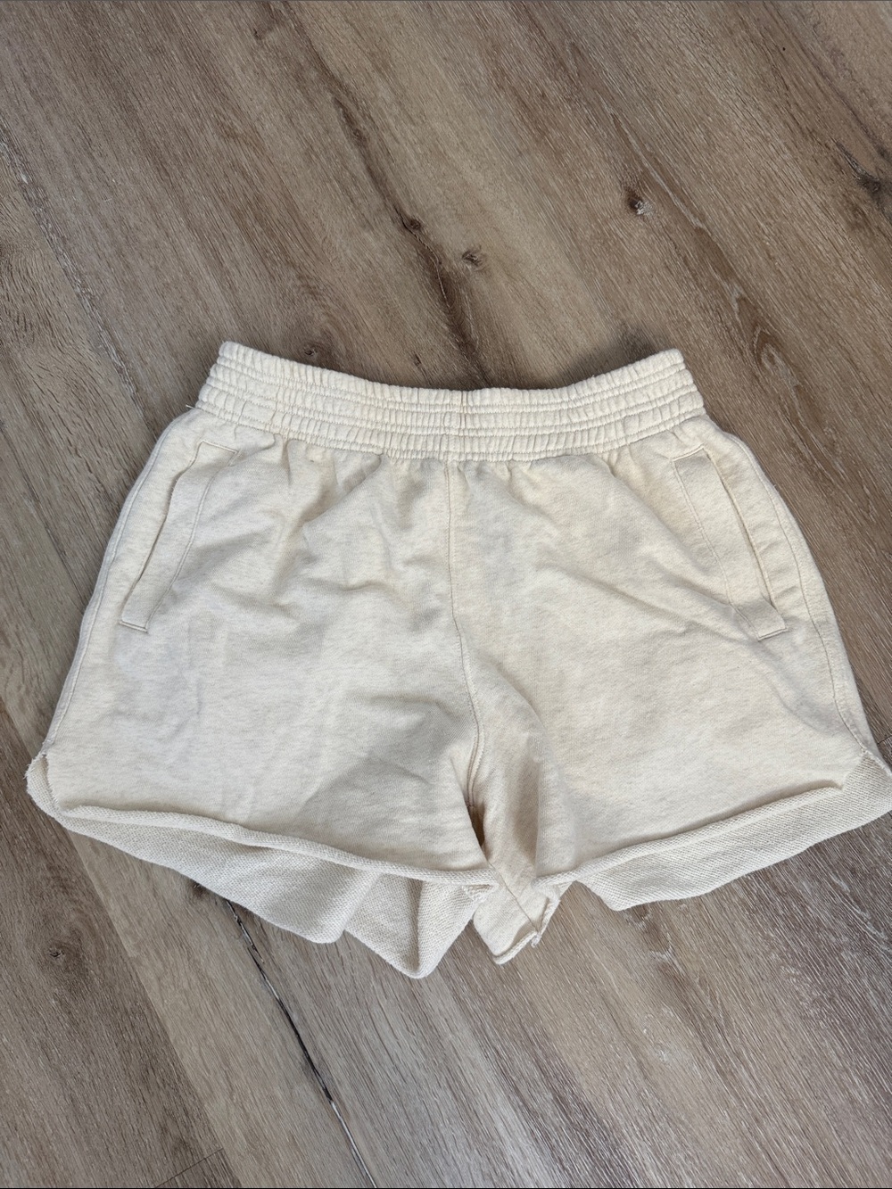 aerie Cream Terry Casual Lounge Shorts